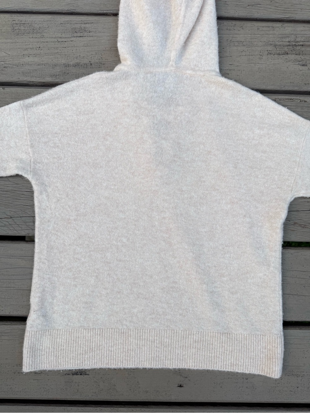 INTERMIX Lace-Up Hoodie Sweater in Light Beige - Picture 11 of 16